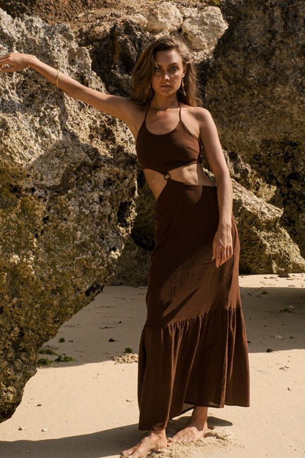 lost in paradise Lilian Dress Brown