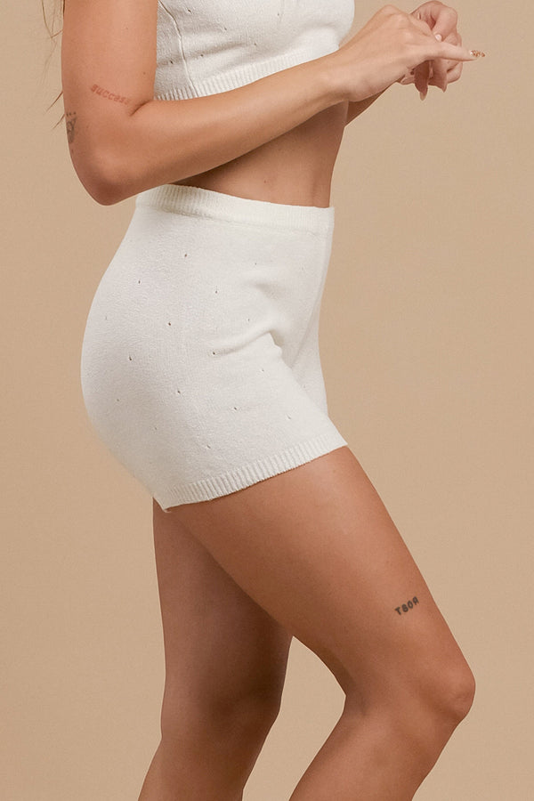 Lost In Paradise Lilo Knit Short White
