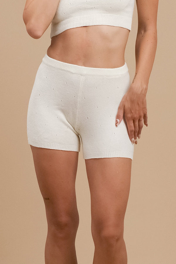 lost in paradise Lilo Knit Short White