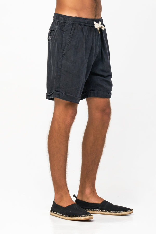 Lost In Paradise Linen Short Black