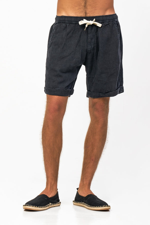 lost in paradise Linen Short Black