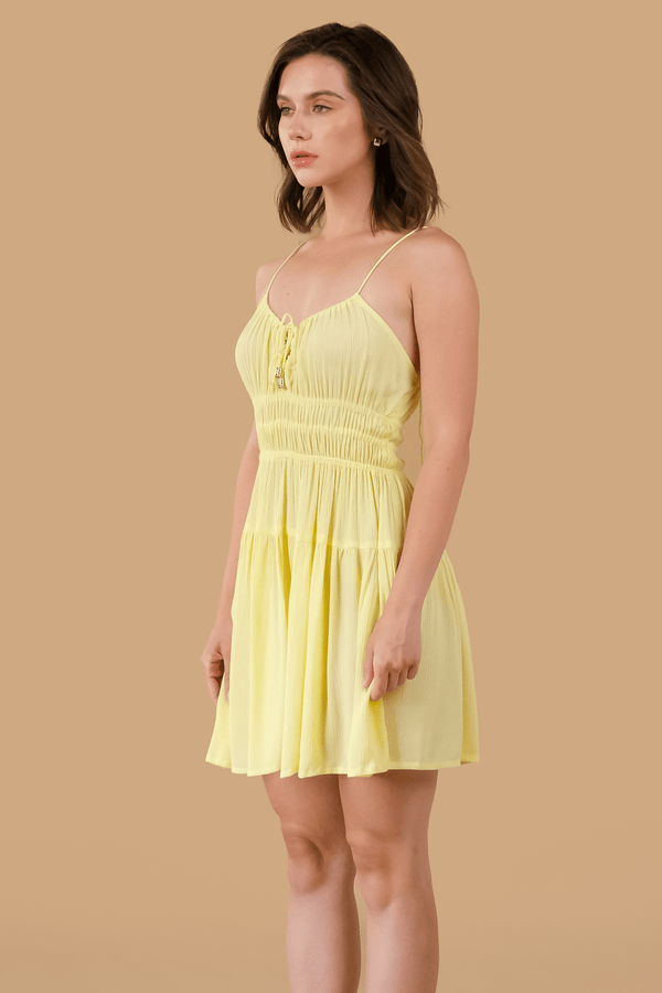 Lost In Paradise Louisa Dress Yellow