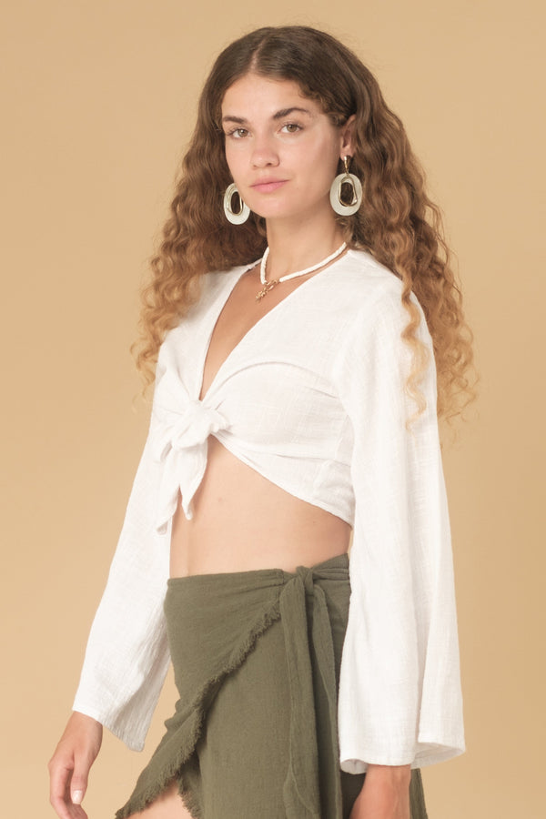 Lost In Paradise Lyle Top White