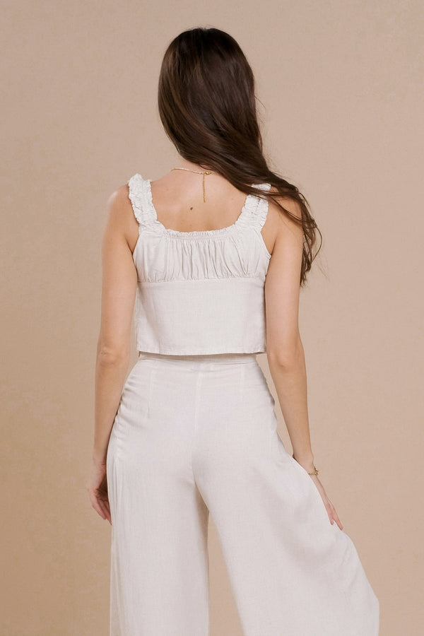 Lost In Paradise Melanie Top Cream