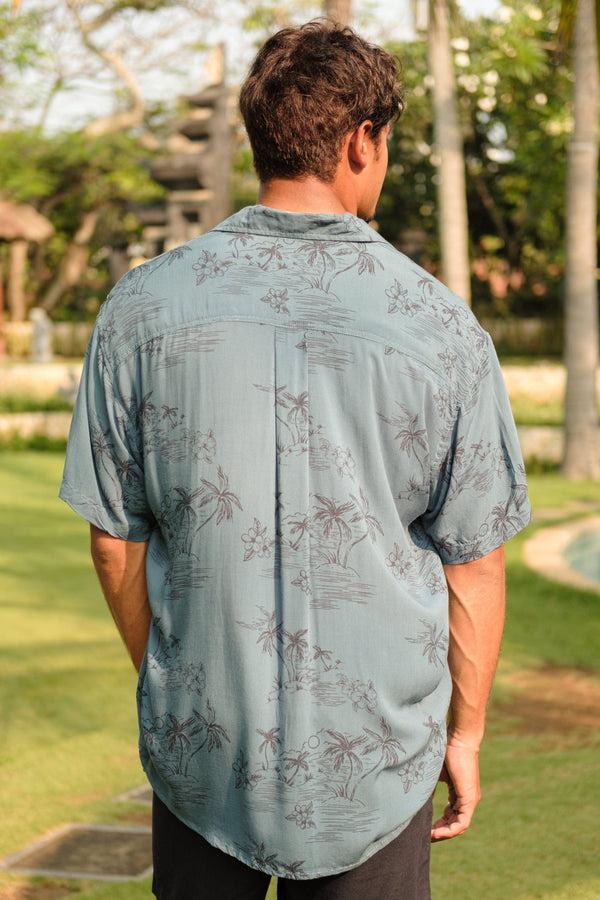 Lost In Paradise Ments Shirt Blue
