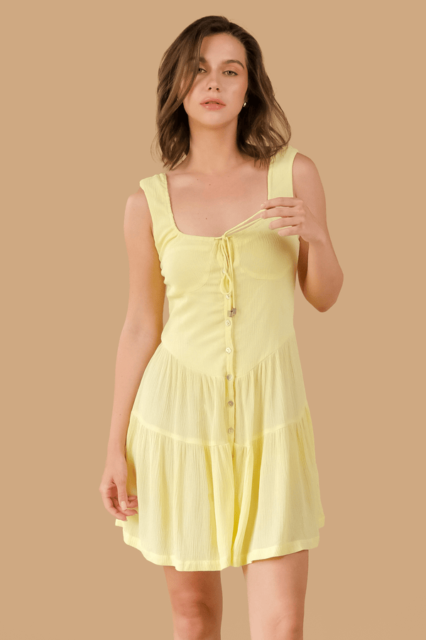 lost in paradise Merida Dress Yellow