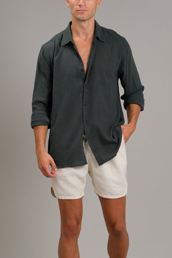 lost in paradise Moss Shirt Ls Green