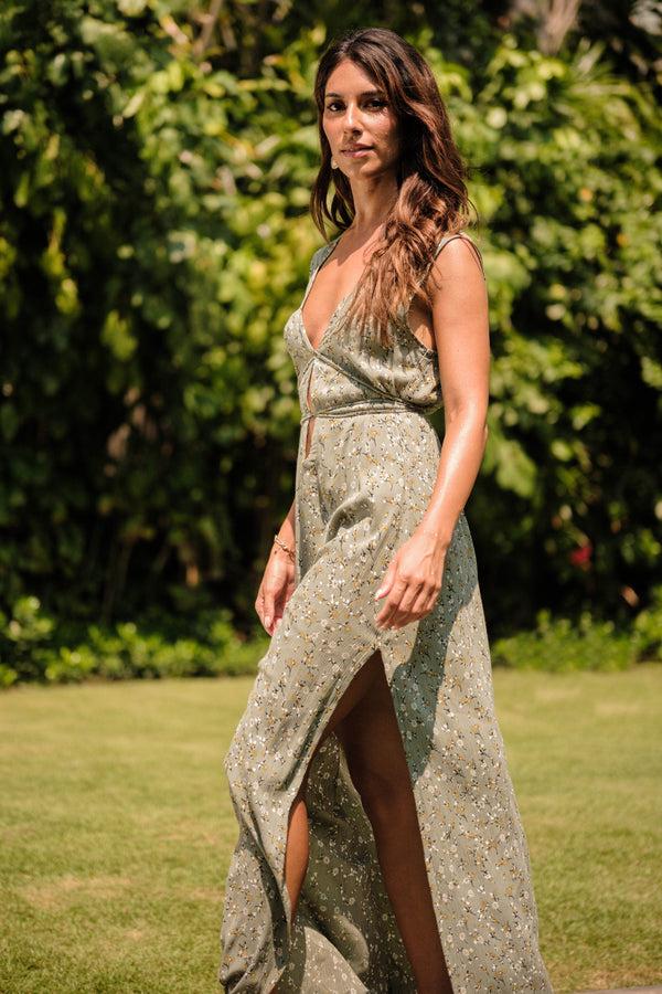 Lost In Paradise Naya Maxi Dress Green