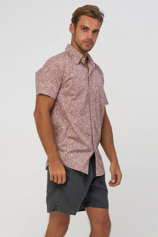 lost in paradise New Paisley Shirt Red