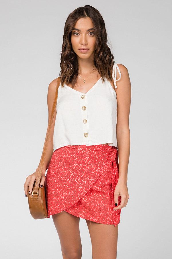 lost in paradise New Wrap Skirt Red