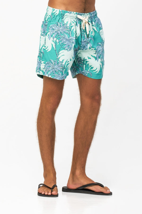 Lost In Paradise Ocean Palm Short Light Green