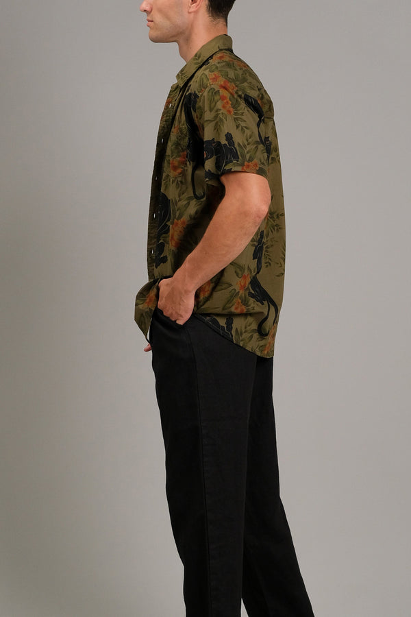 Lost In Paradise Panther Shirt Green