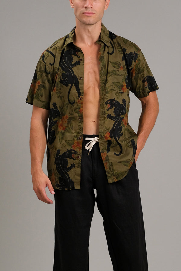 lost in paradise Panther Shirt Green