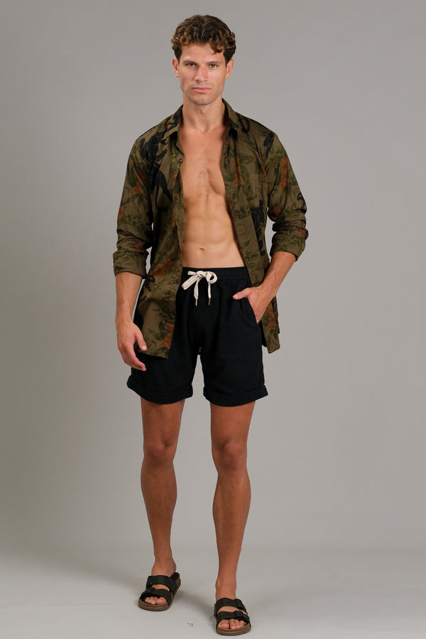 Lost In Paradise Panther Shirt LS Green