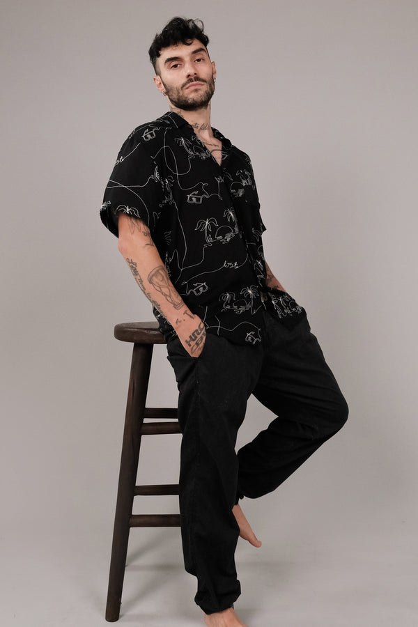 Lost In Paradise Paradise Line Shirt Black