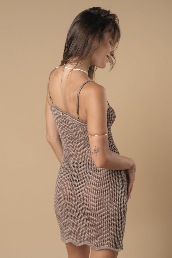 Lost In Paradise Romy Knit Dress Brown