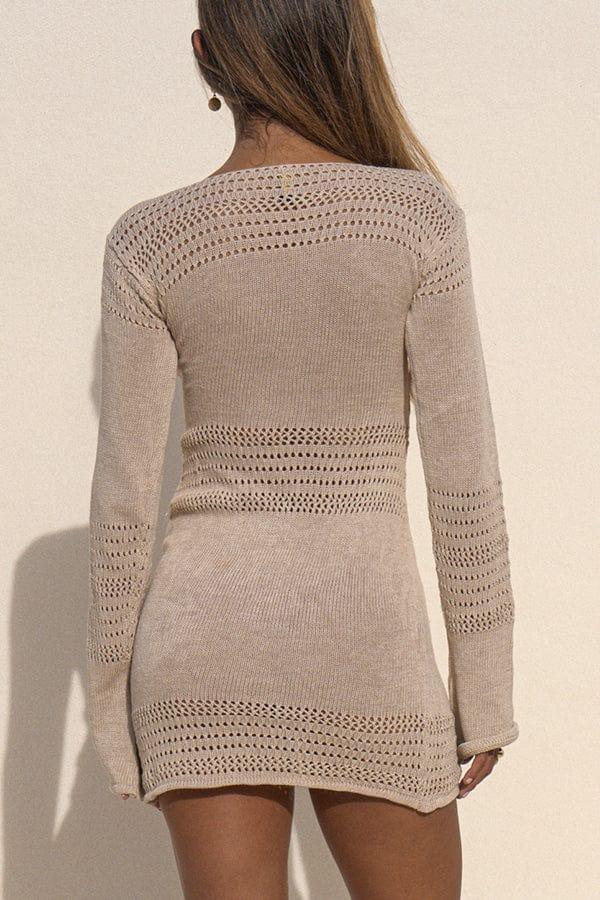 Lost In Paradise Sharon Knit Dress Cream