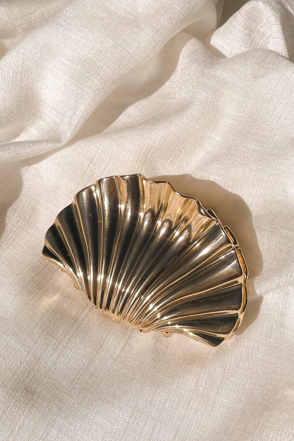 lost in paradise Shellora Hair Claw Gold