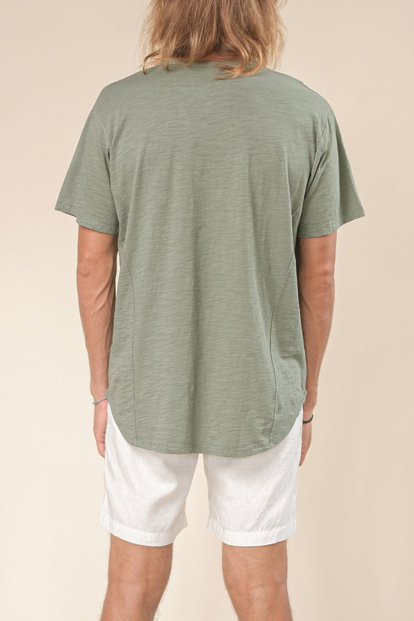 Lost In Paradise Slub Tee Green