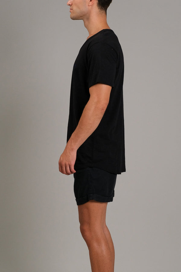 Lost In Paradise Slub V Tee Black