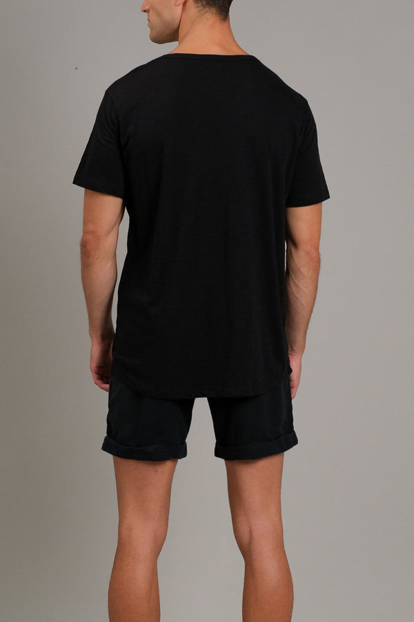 Lost In Paradise Slub V Tee Black