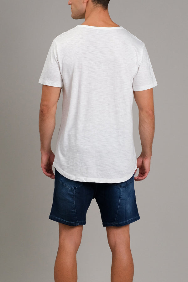 Lost In Paradise Slub V Tee White