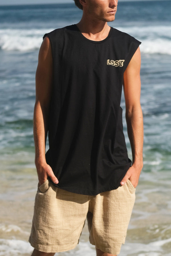 Lost In Paradise Sm Hawaii Skull Black