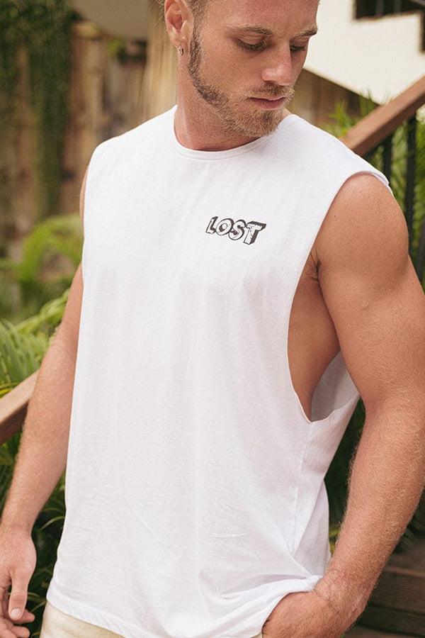 Lost In Paradise Sm Hawaii Skull White