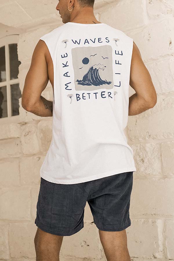 lost in paradise Sm Waves White