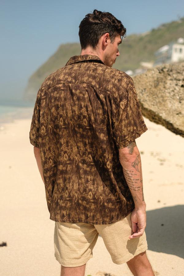 Lost In Paradise Snake Eyes Shirt Brown