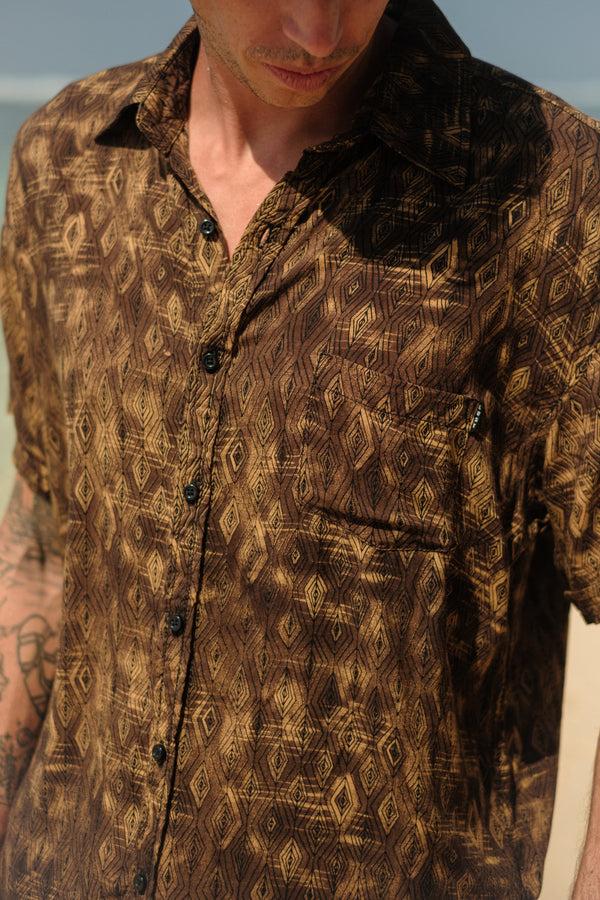 Lost In Paradise Snake Eyes Shirt Brown