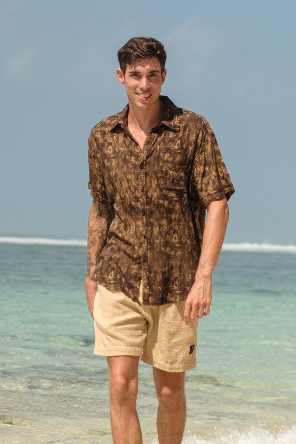 Lost In Paradise Snake Eyes Shirt Brown