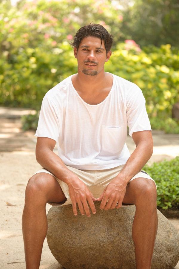 Lost In Paradise Summer Daze Tee Pocket White