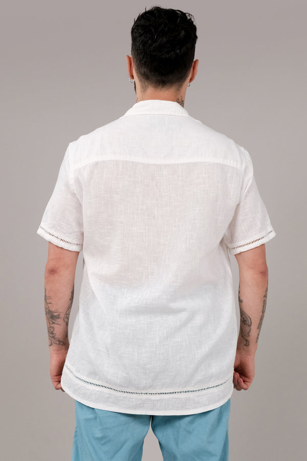 Lost In Paradise Trim Shirt White