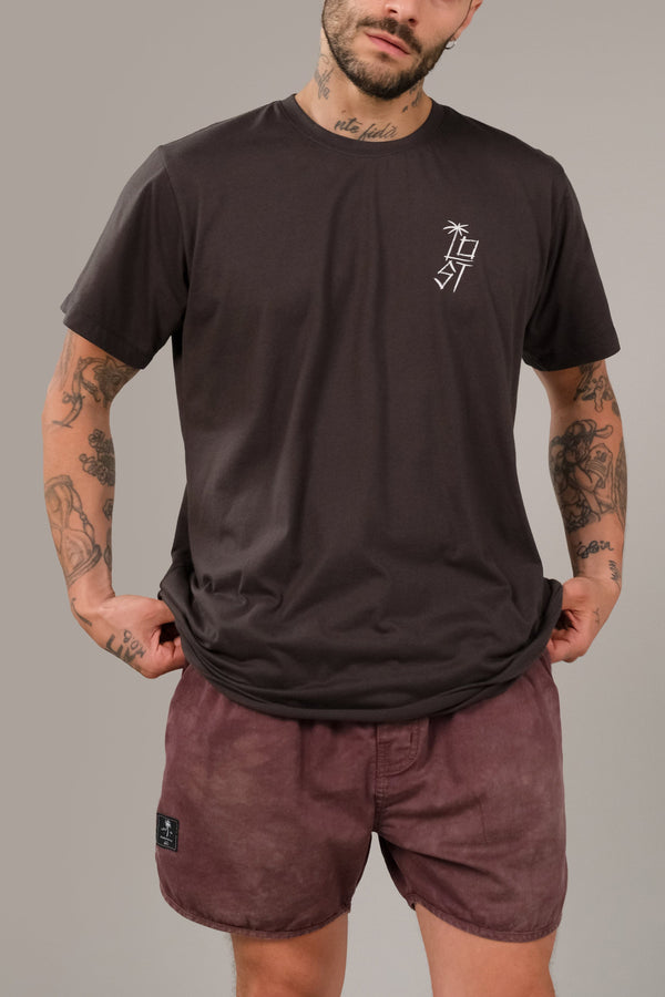 Lost In Paradise Ts Line Brush Lost Black