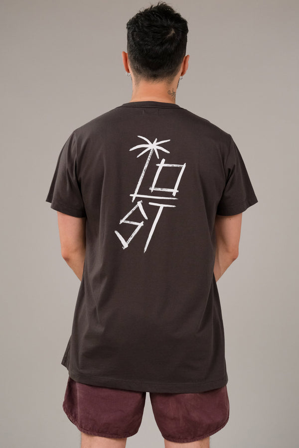 lost in paradise Ts Line Brush Lost Black