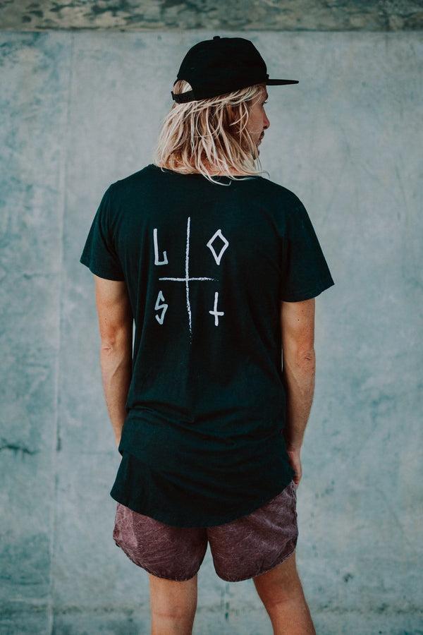 lost in paradise Ts Lost Retro Black
