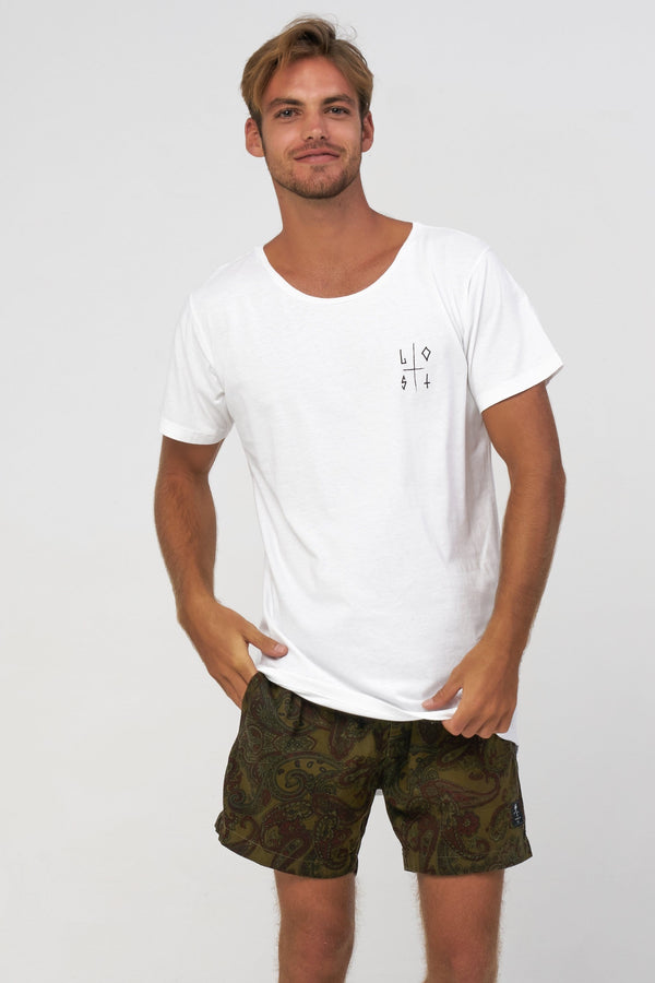 Lost In Paradise Ts Lost Retro White