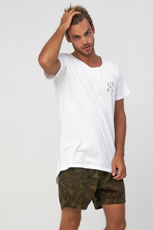Lost In Paradise Ts Lost Retro White