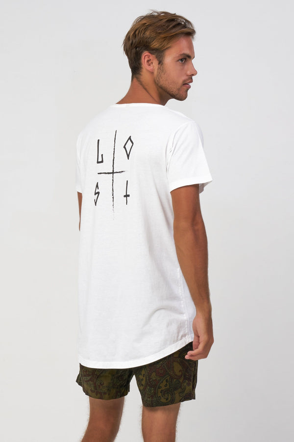 lost in paradise Ts Lost Retro White