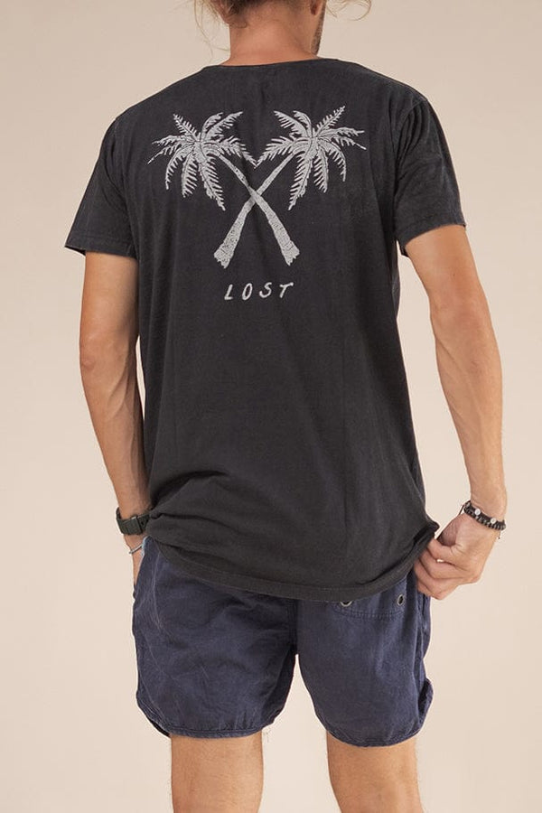 lost in paradise Ts Twin Palm Black