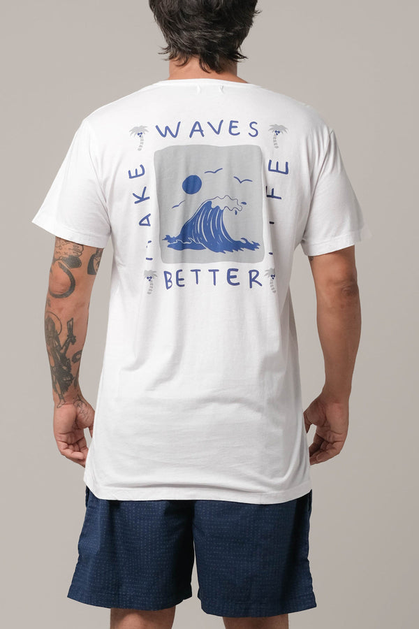 lost in paradise Ts Waves White