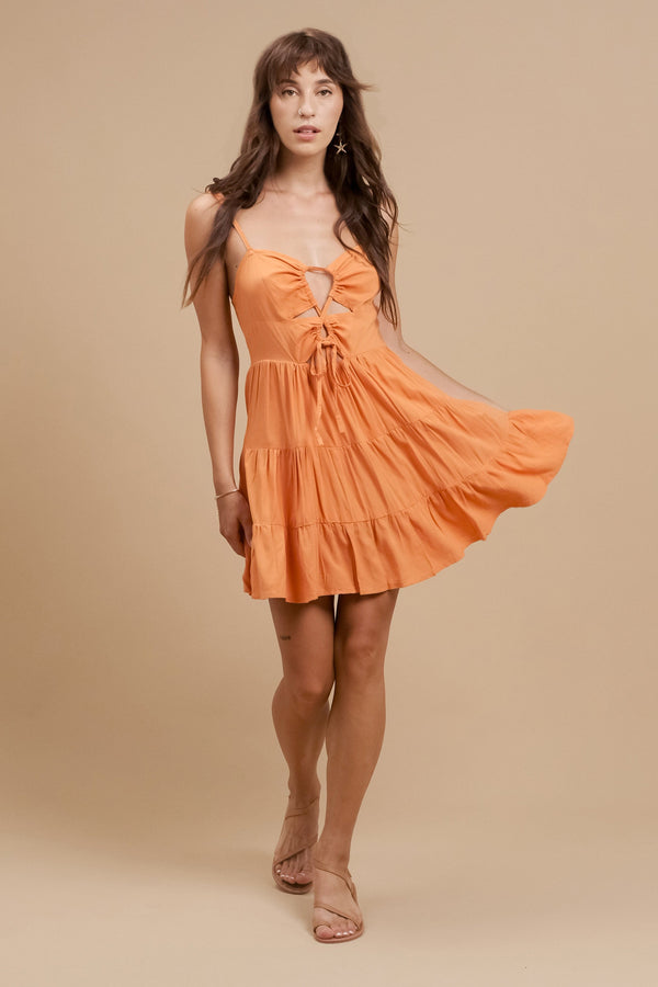 Lost In Paradise Velia Dress Orange