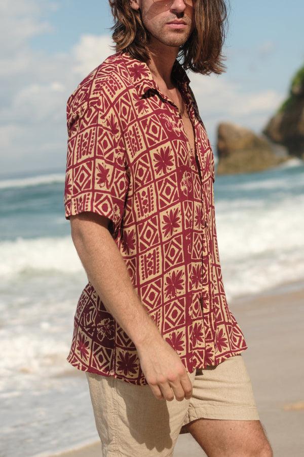 Lost In Paradise Waikiki Shirt Red