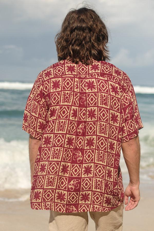 Lost In Paradise Waikiki Shirt Red