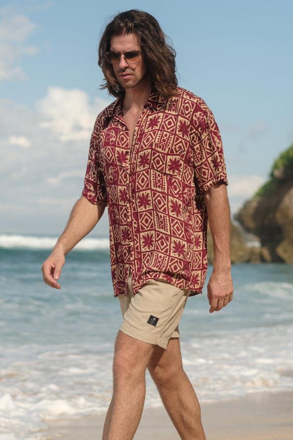 Lost In Paradise Waikiki Shirt Red