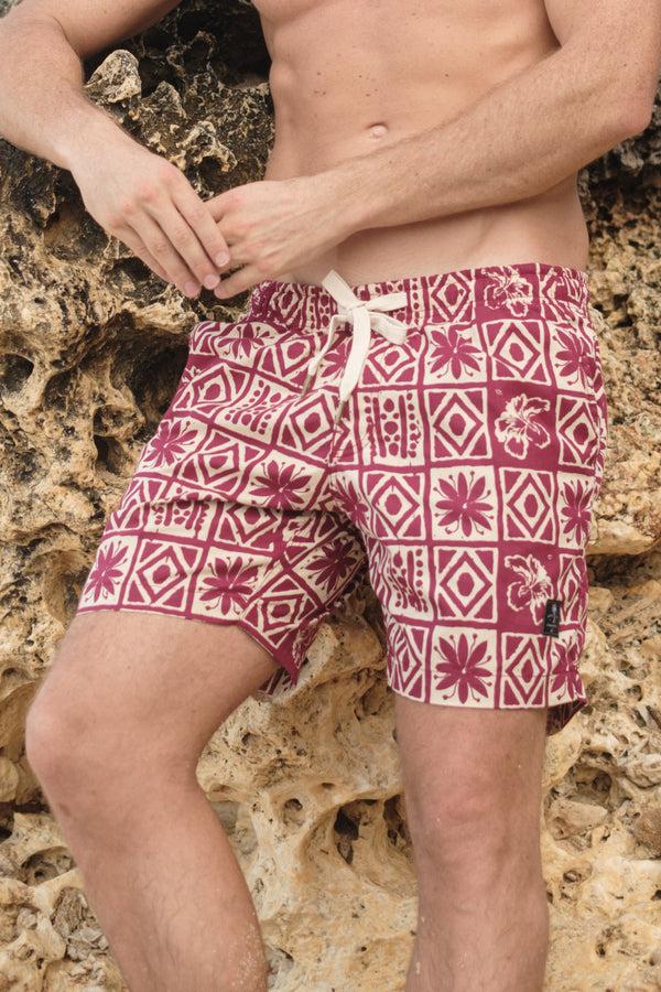 lost in paradise Waikiki Short Red