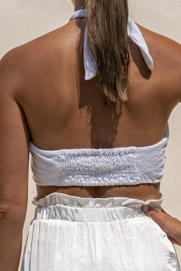 Lost In Paradise Willow Halter Top White