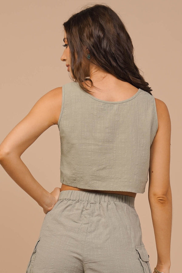 Lost In Paradise Yari Top Light Green