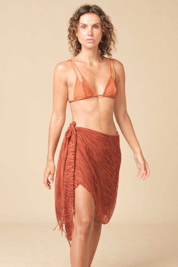 Lost In Paradise Zebra Sarong Orange